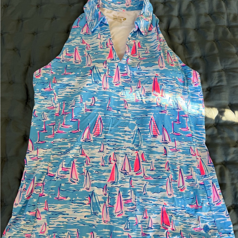 Lilly Pulitzer Sailboat Racerback Top - NWOT Size Large